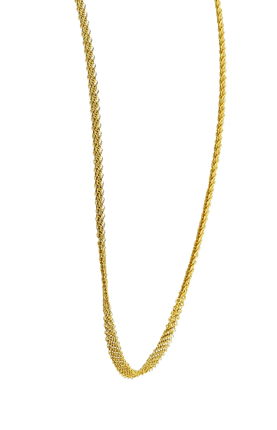 Elsa Peretti Tiffany & Co. 18 Karat Yellow Gold Mesh Eternity Necklace
