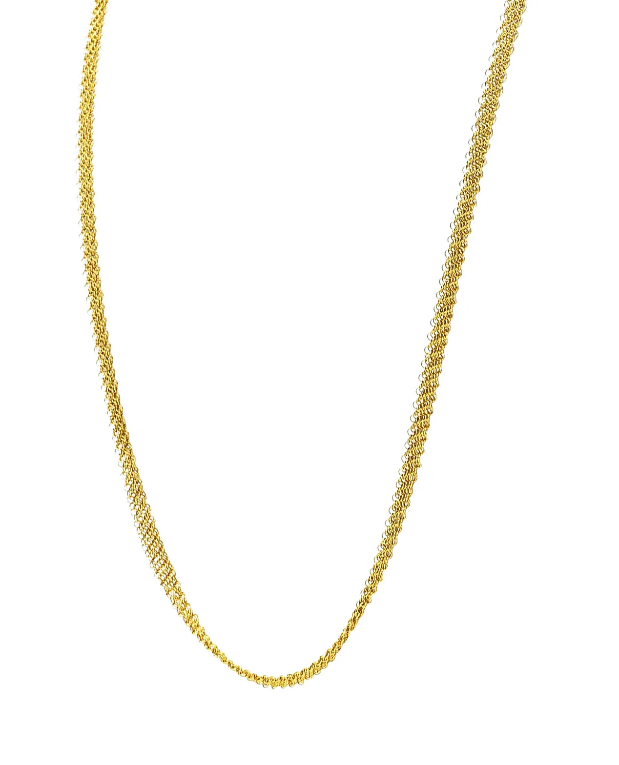 Elsa Peretti Tiffany & Co. 18 Karat Yellow Gold Mesh Eternity Necklace