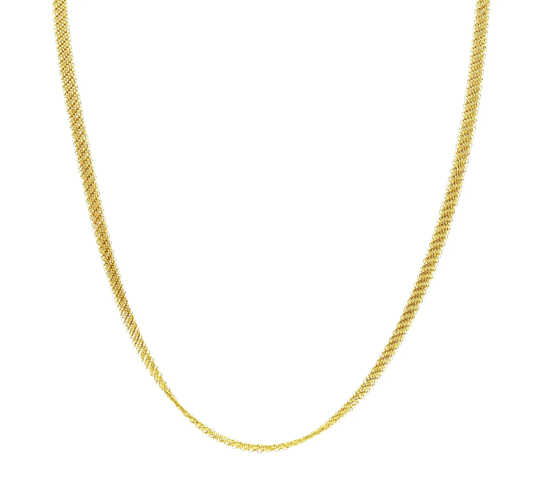 Elsa Peretti Tiffany & Co. 18 Karat Yellow Gold Mesh Eternity Necklace