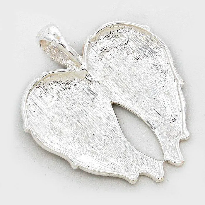 Enamel Angel Wings Multi Color Pendant Set