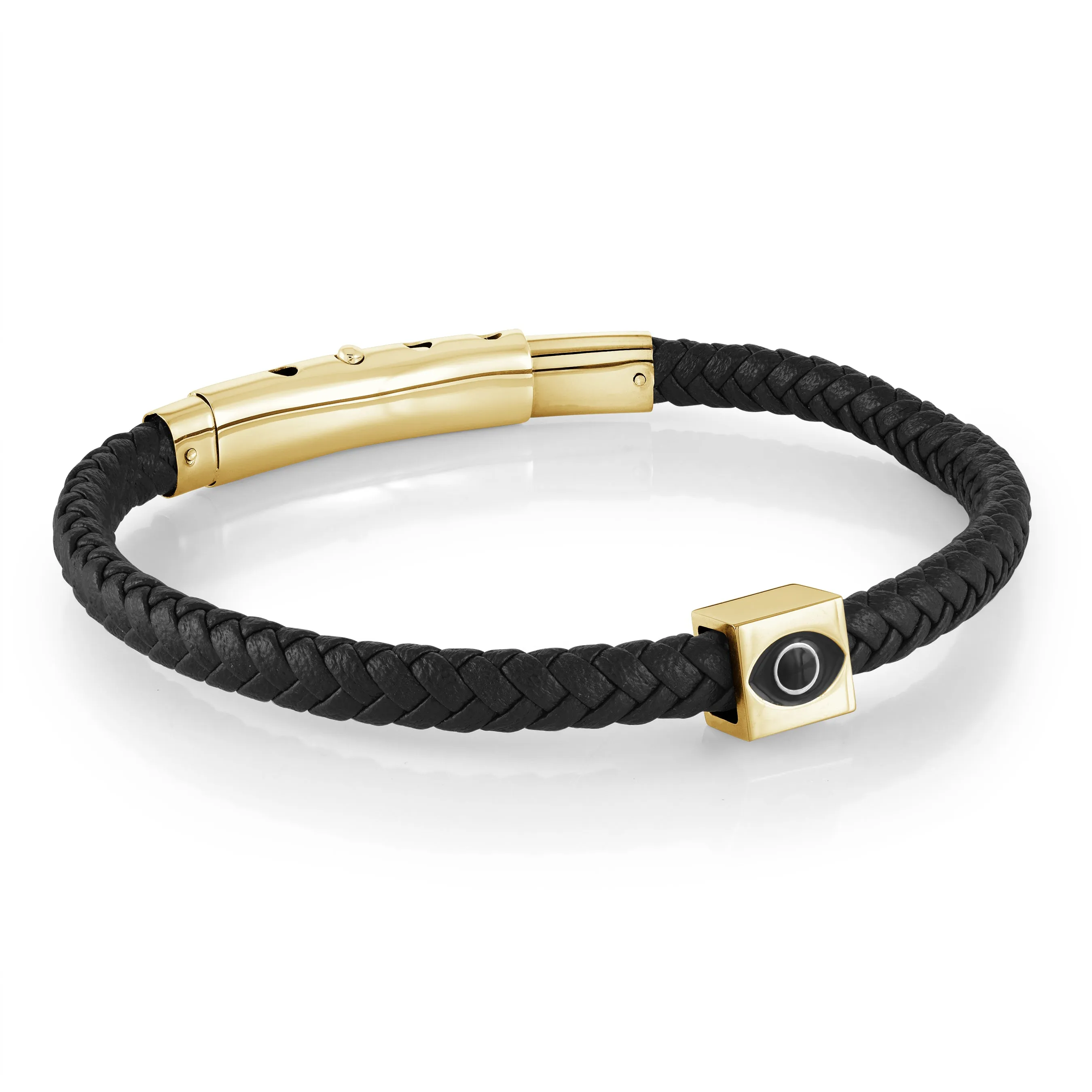 Evil Eye Adjustable Leather Bracelet