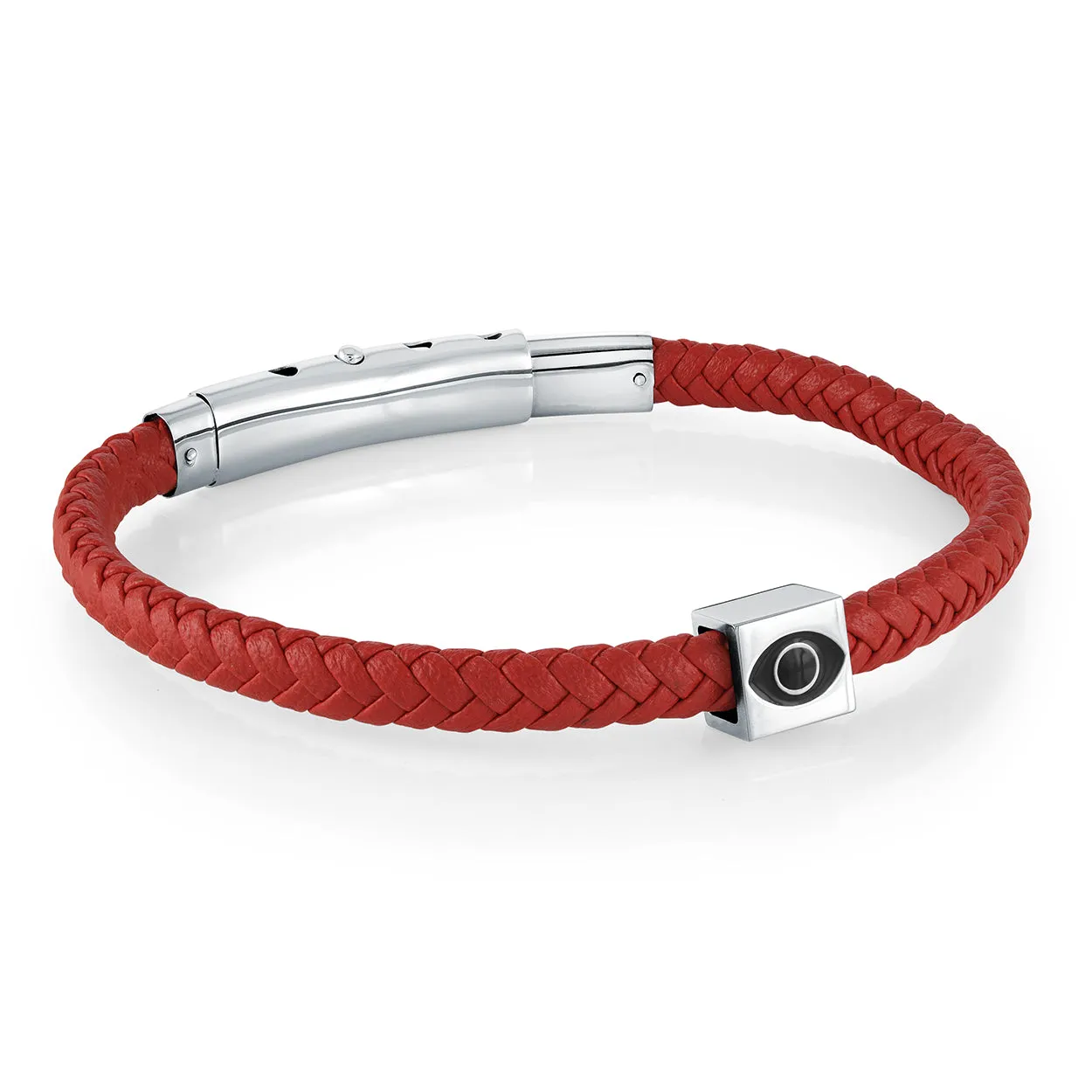 Evil Eye Adjustable Leather Bracelet