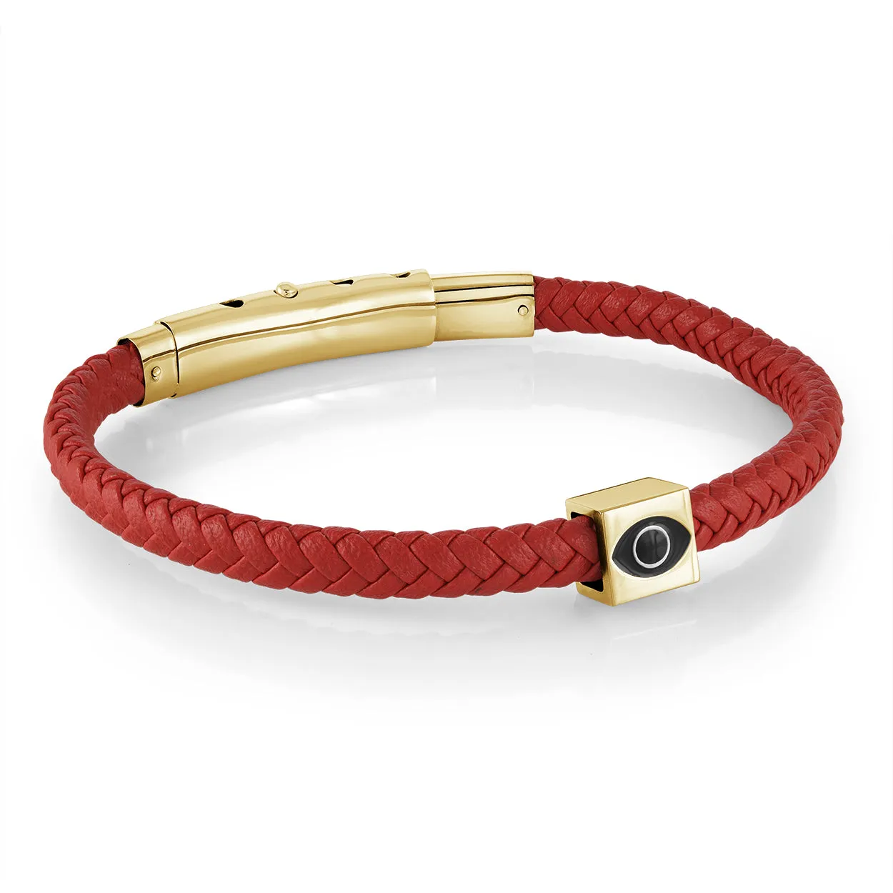 Evil Eye Adjustable Leather Bracelet
