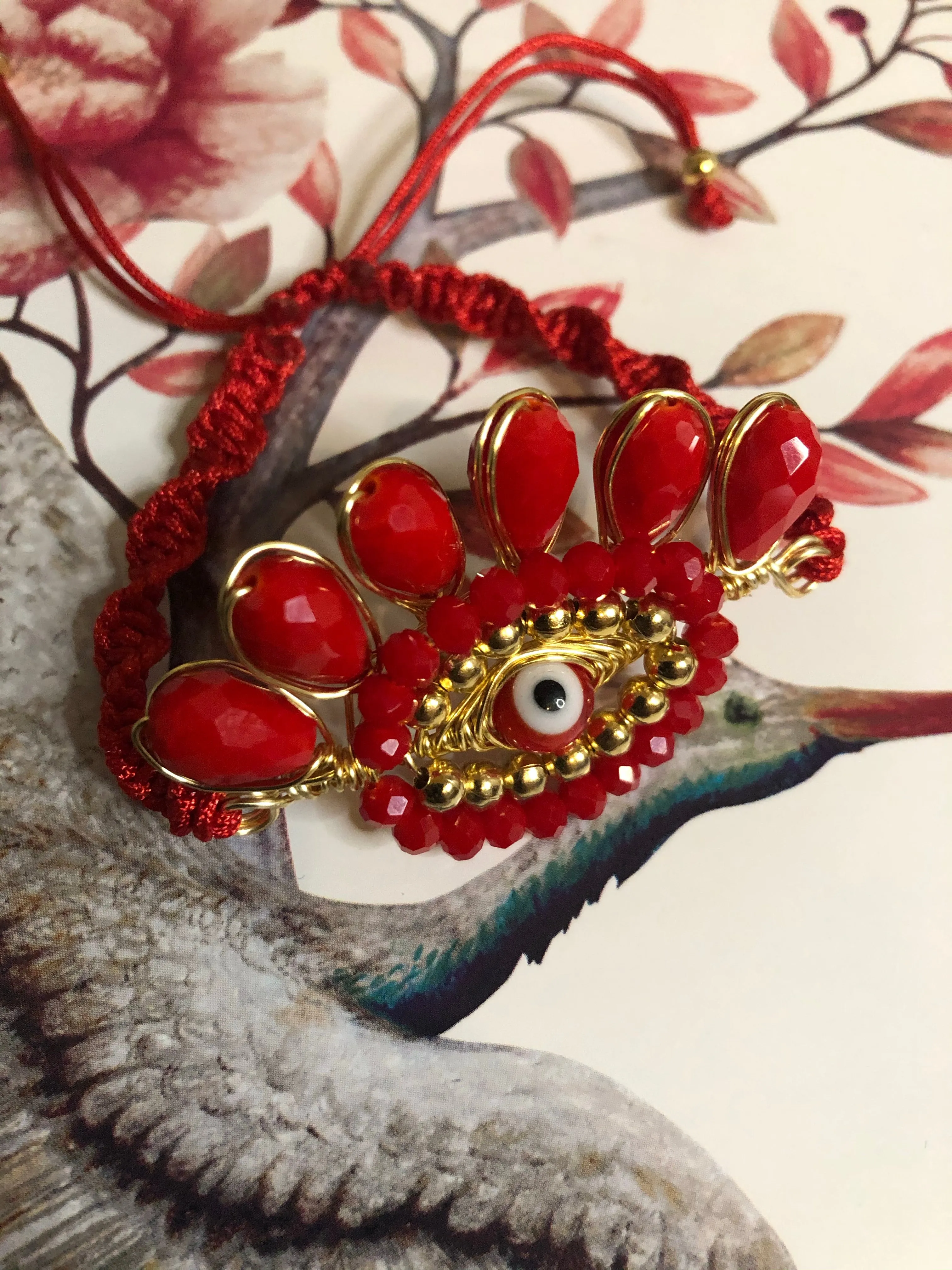 Evil Eye Bracelet / Adjustable Evil Eye Bracelet / Protection Bracelet / Handmade Bracelet