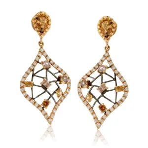 Fancy Color Diamond Dangle Earrings