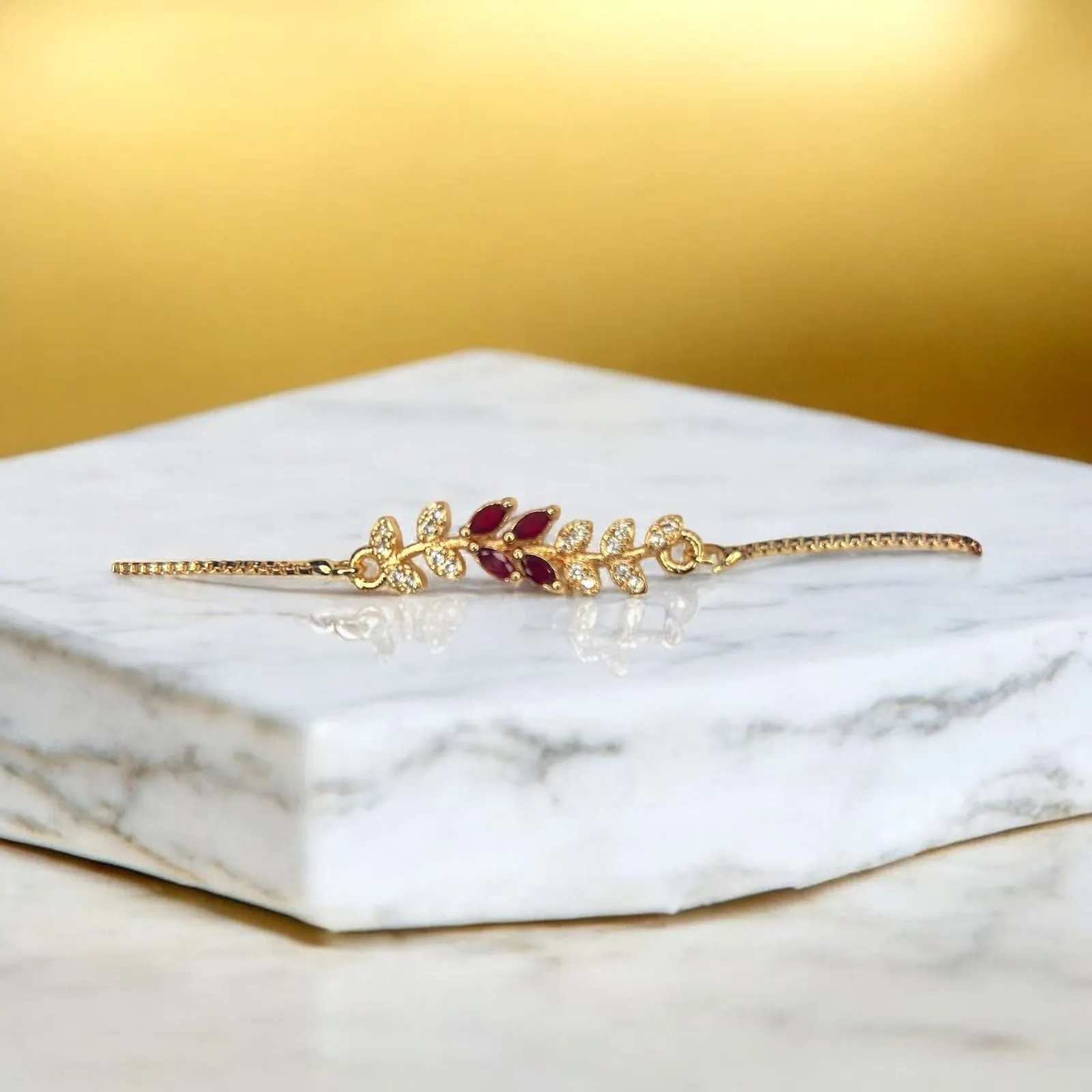 Fancy Stone Bracelet with Adjustable Chain #18