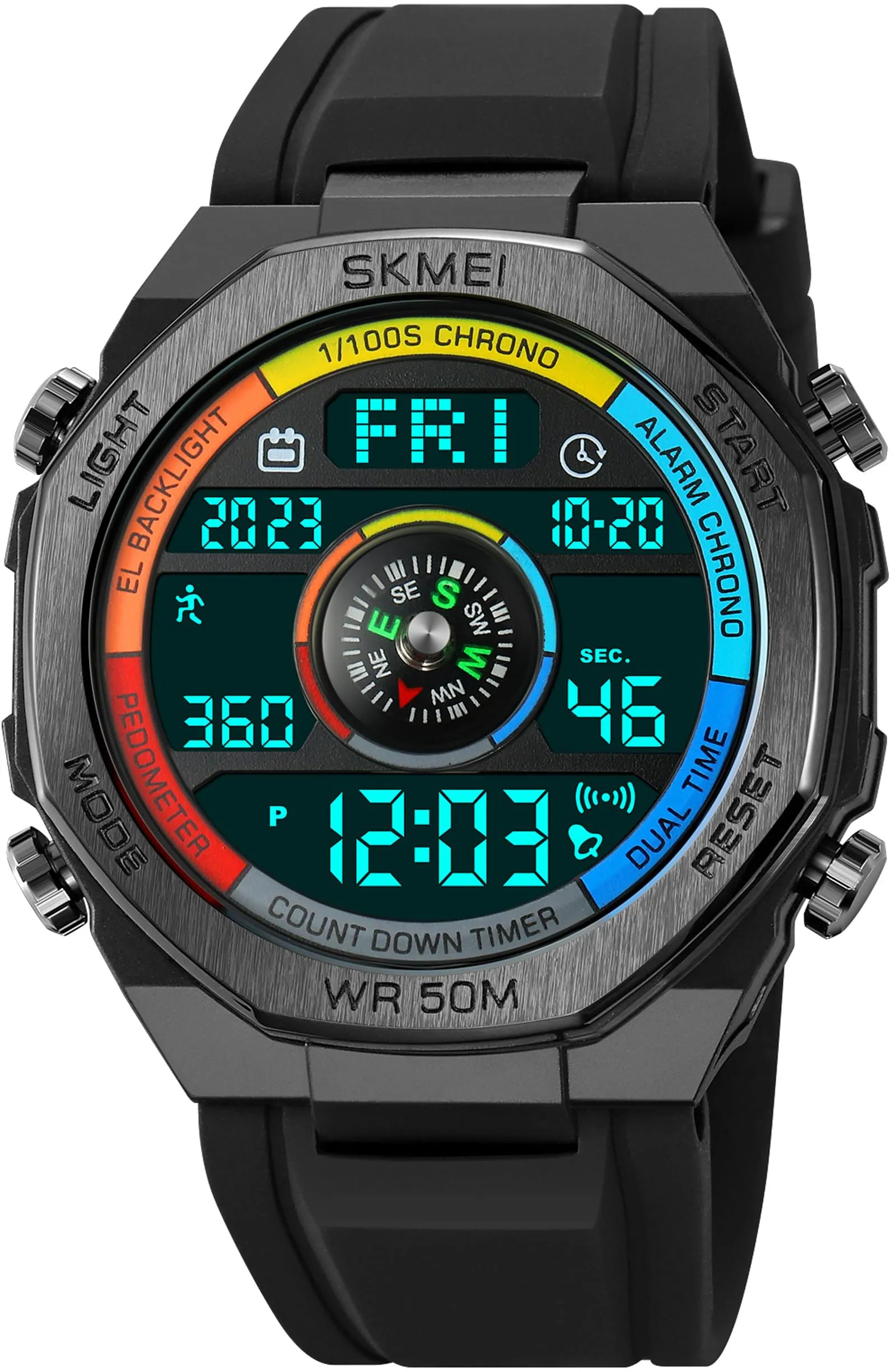 Findtime Pedometer Watch, Digital Steps Calorie Counter Without Bluetooth No App Required No Phone Needed Fitness Tracker