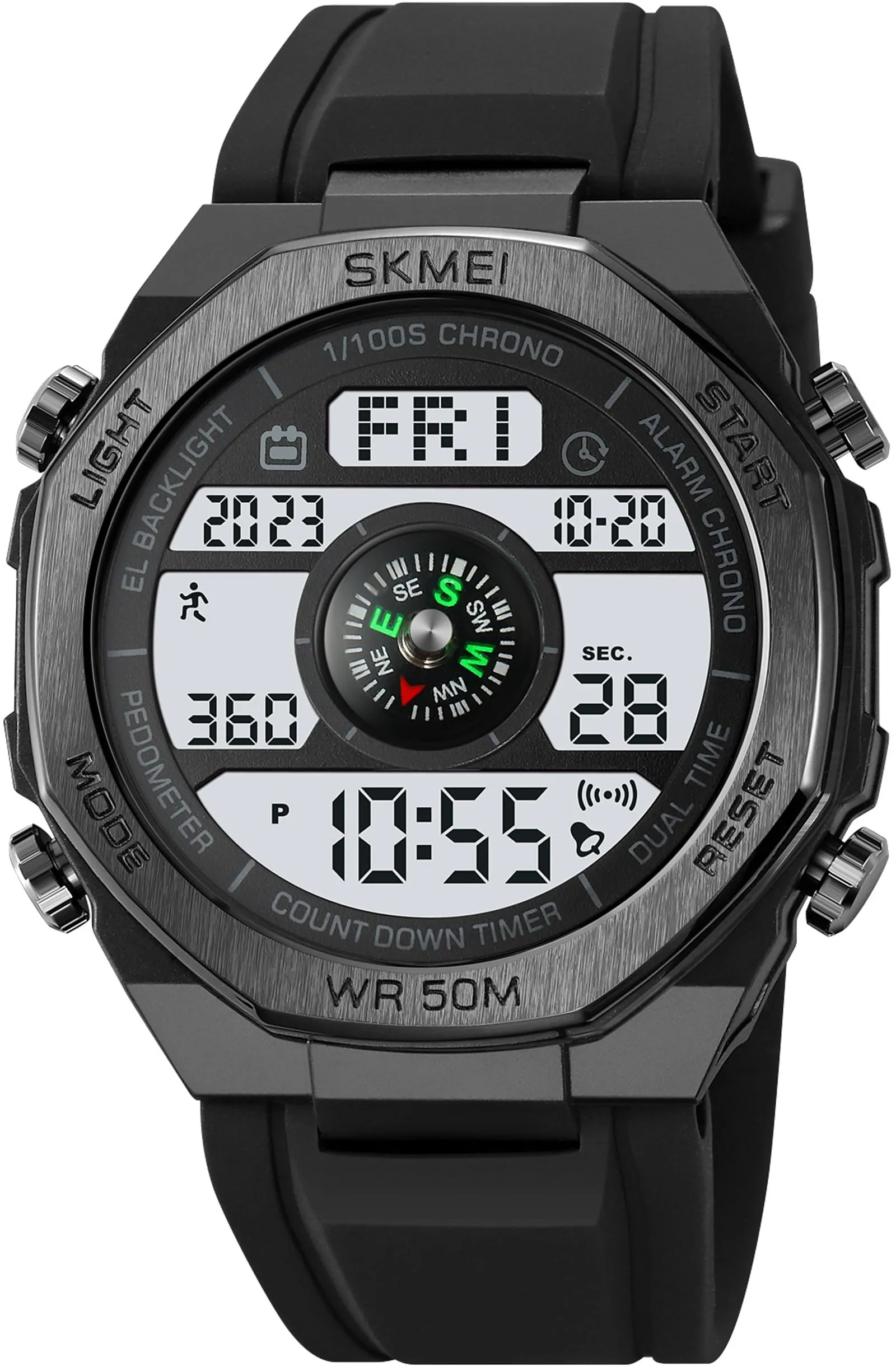Findtime Pedometer Watch, Digital Steps Calorie Counter Without Bluetooth No App Required No Phone Needed Fitness Tracker