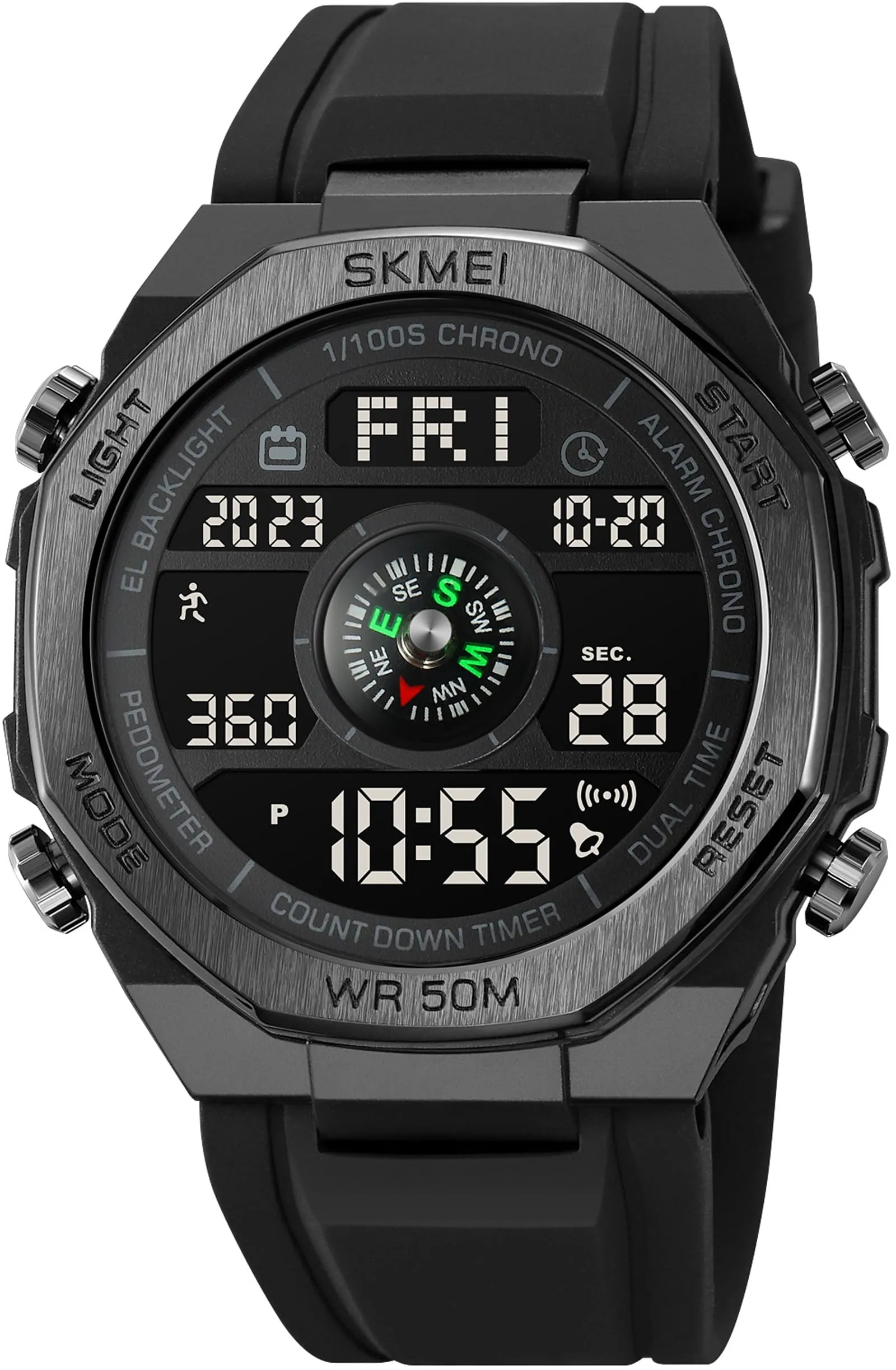 Findtime Pedometer Watch, Digital Steps Calorie Counter Without Bluetooth No App Required No Phone Needed Fitness Tracker