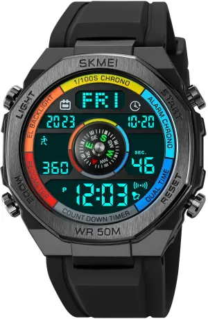 Findtime Pedometer Watch, Digital Steps Calorie Counter Without Bluetooth No App Required No Phone Needed Fitness Tracker