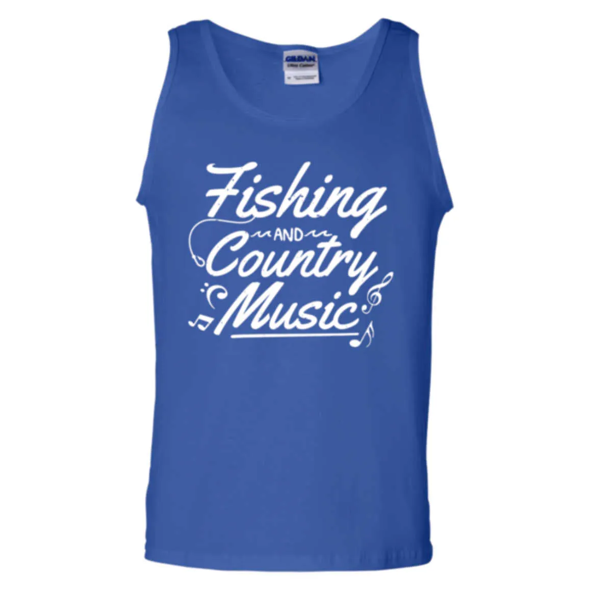 Fishing And Country Music Tank Top w