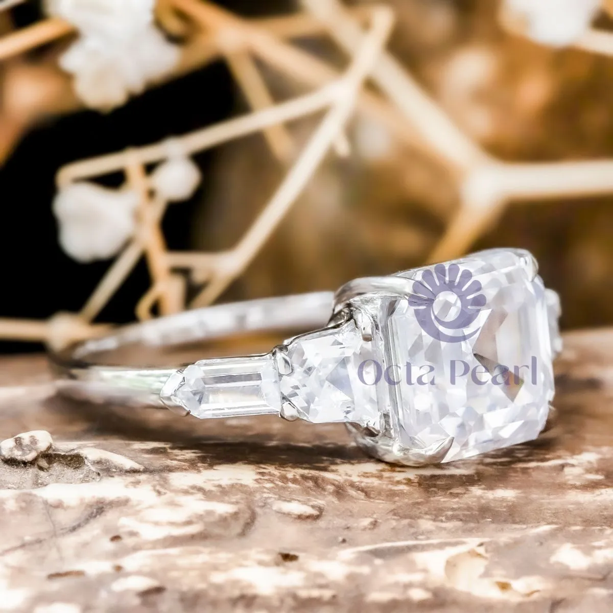 Five Stone Engagement Ring in Asscher & Fancy Shape