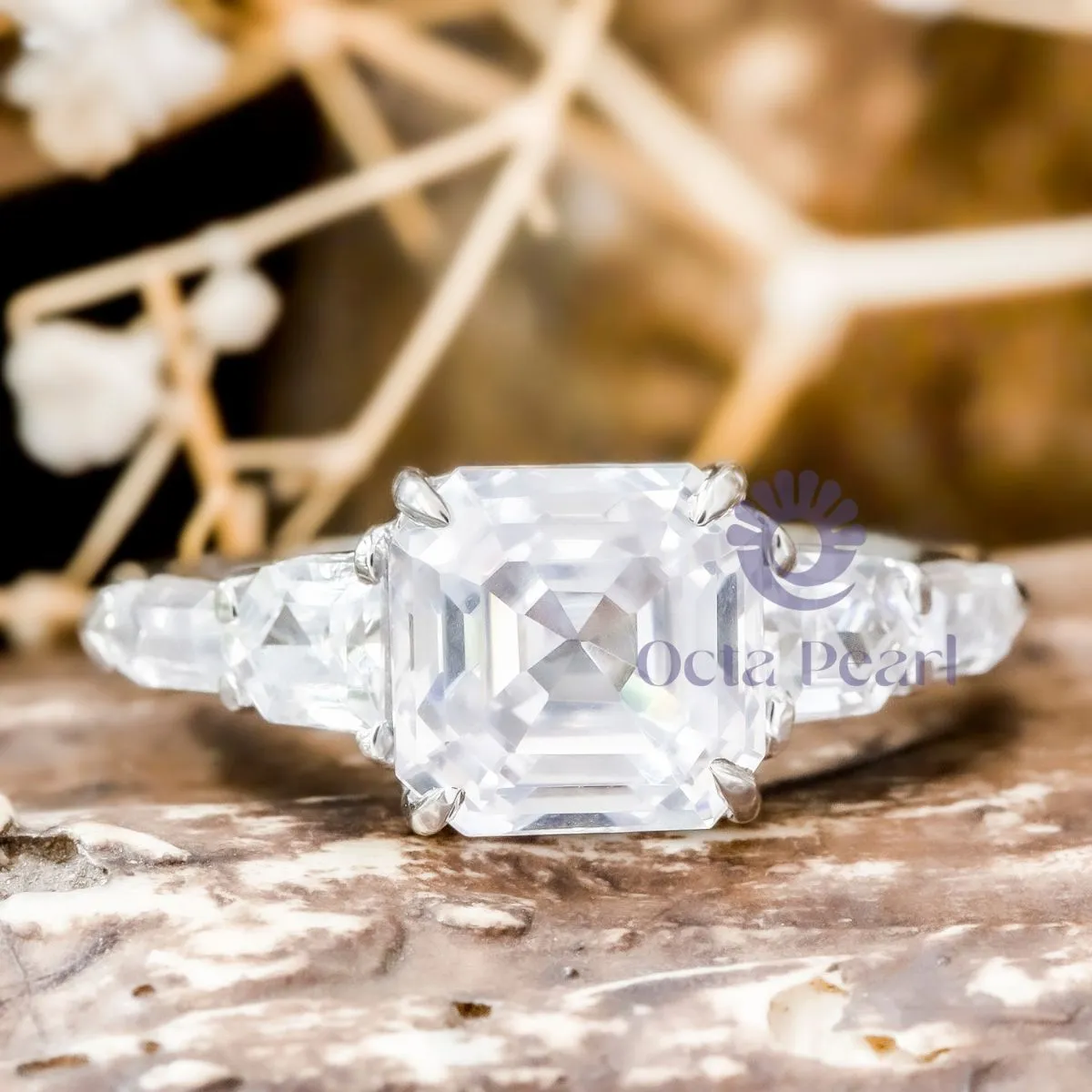 Five Stone Engagement Ring in Asscher & Fancy Shape