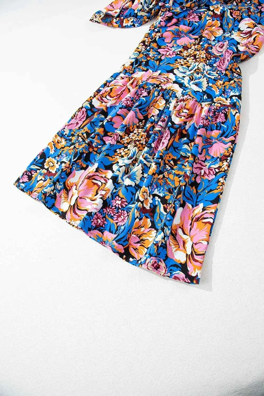 Floral Wide Leg Jumpsuit with Smocked Spaghetti Straps