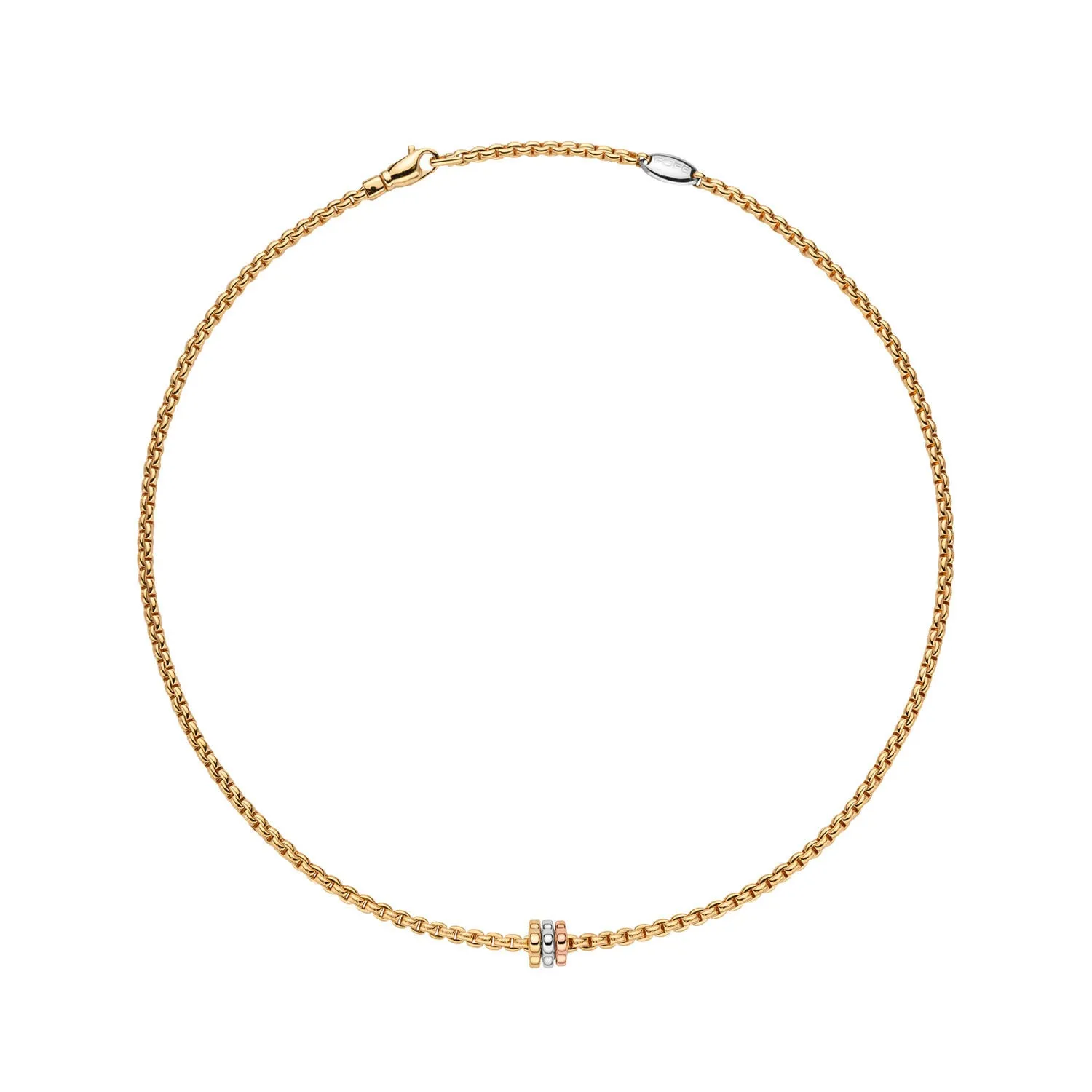 Fope 18k Tri-Color Gold Eka Contemporary Necklace – 73901CX_XX_G_RBG_043