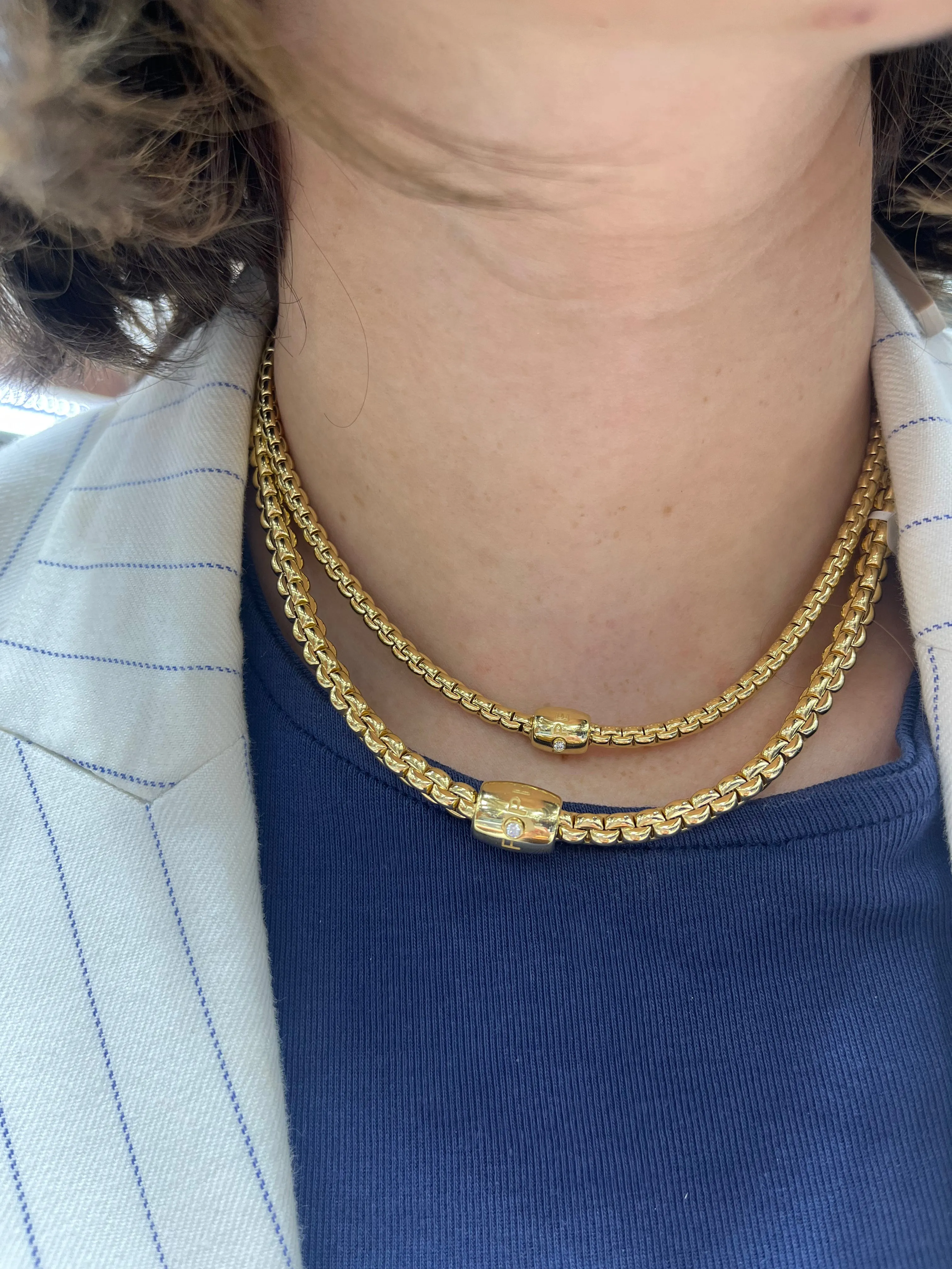 FOPE Flex'it Diamond Station Necklace