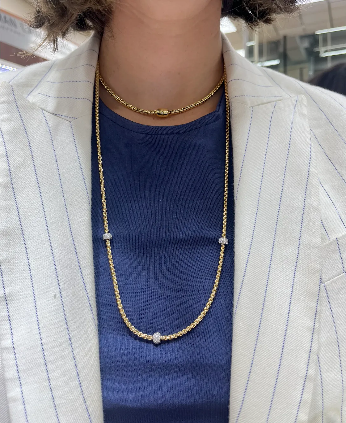 FOPE Flex'it Diamond Station Necklace