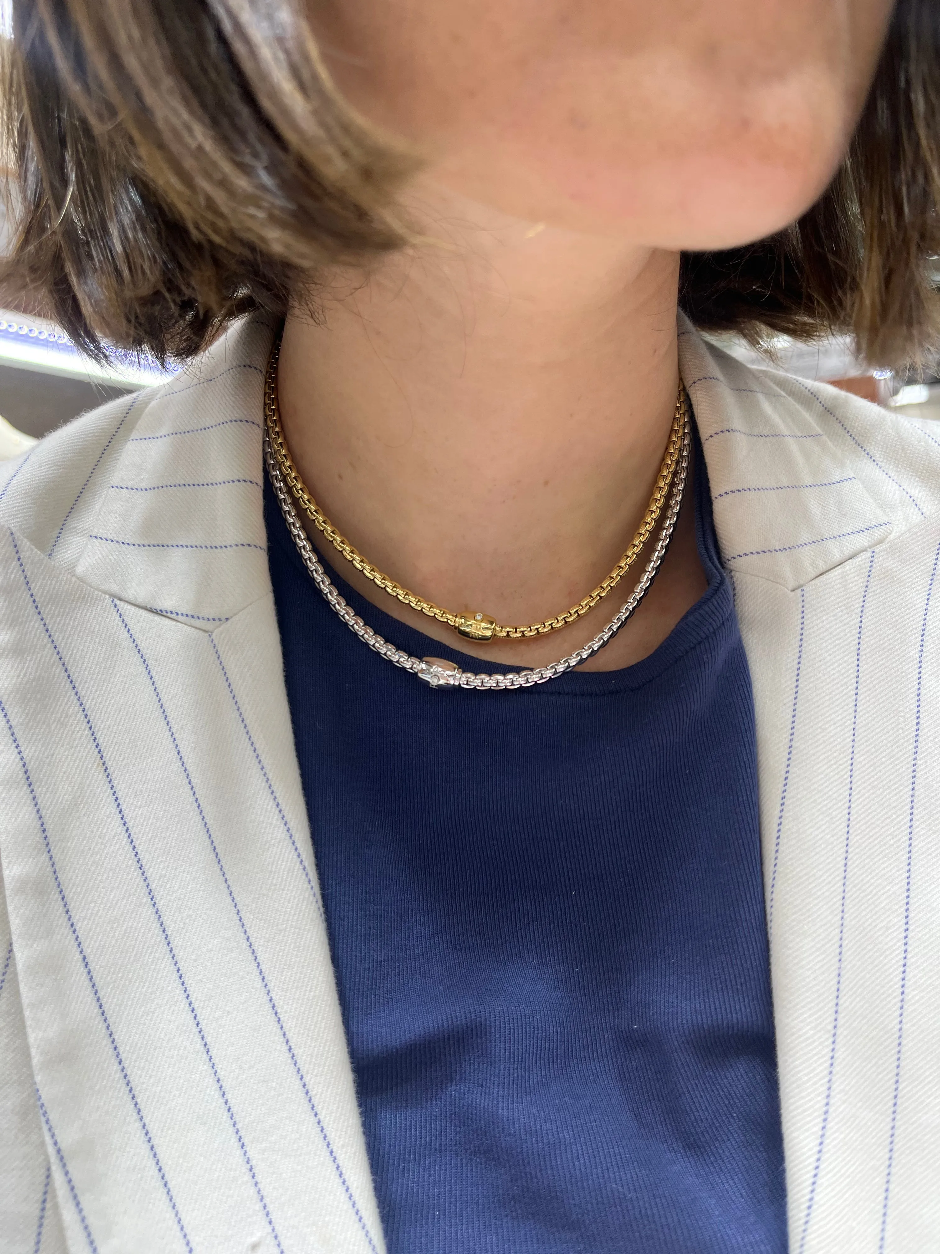 FOPE Flex'it Diamond Station Necklace