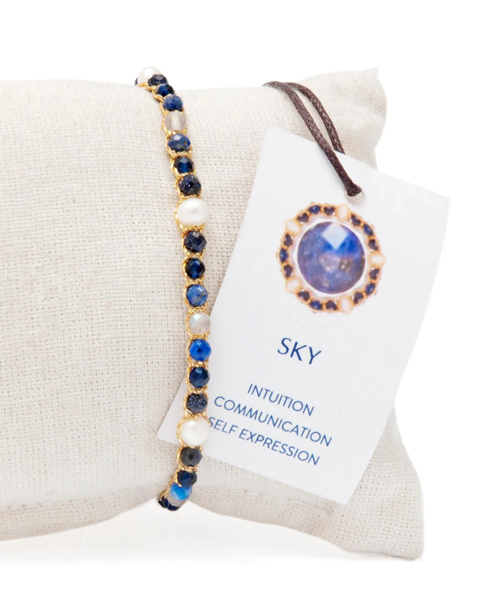 Fresh Water Pearl & Gemstone Bracelet | Sky
