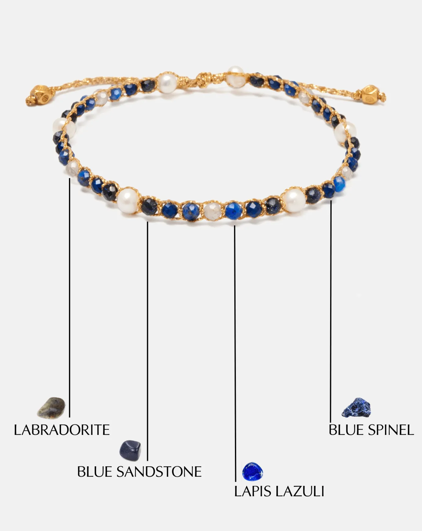 Fresh Water Pearl & Gemstone Bracelet | Sky