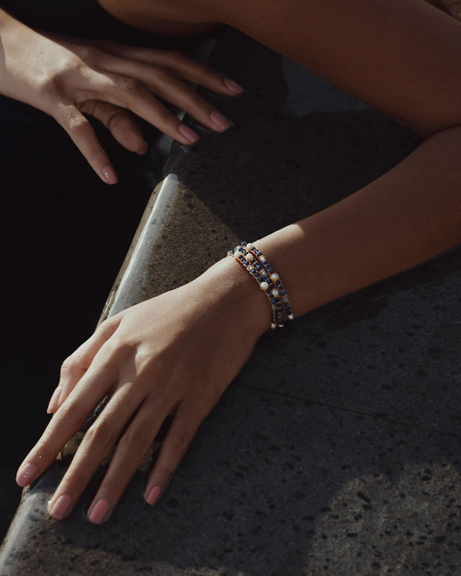 Fresh Water Pearl & Gemstone Bracelet | Sky