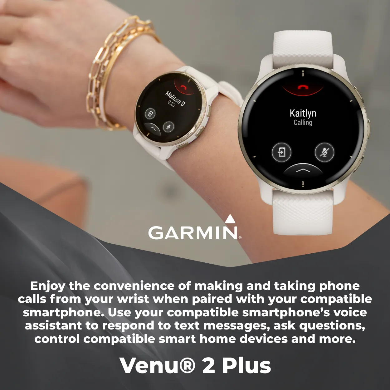 Garmin Venu 2 Plus GPS Multisport Smartwatch with Call and Text, Music, Adv HM FF
