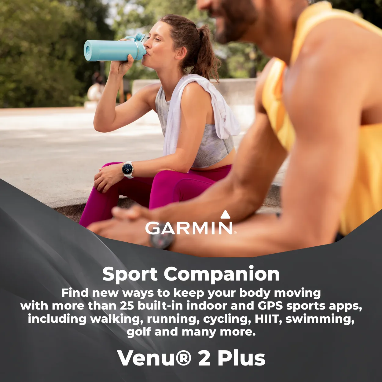 Garmin Venu 2 Plus GPS Multisport Smartwatch with Call and Text, Music, Adv HM FF