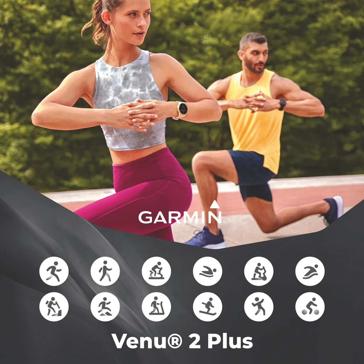Garmin Venu 2 Plus GPS Multisport Smartwatch with Call and Text, Music, Adv HM FF