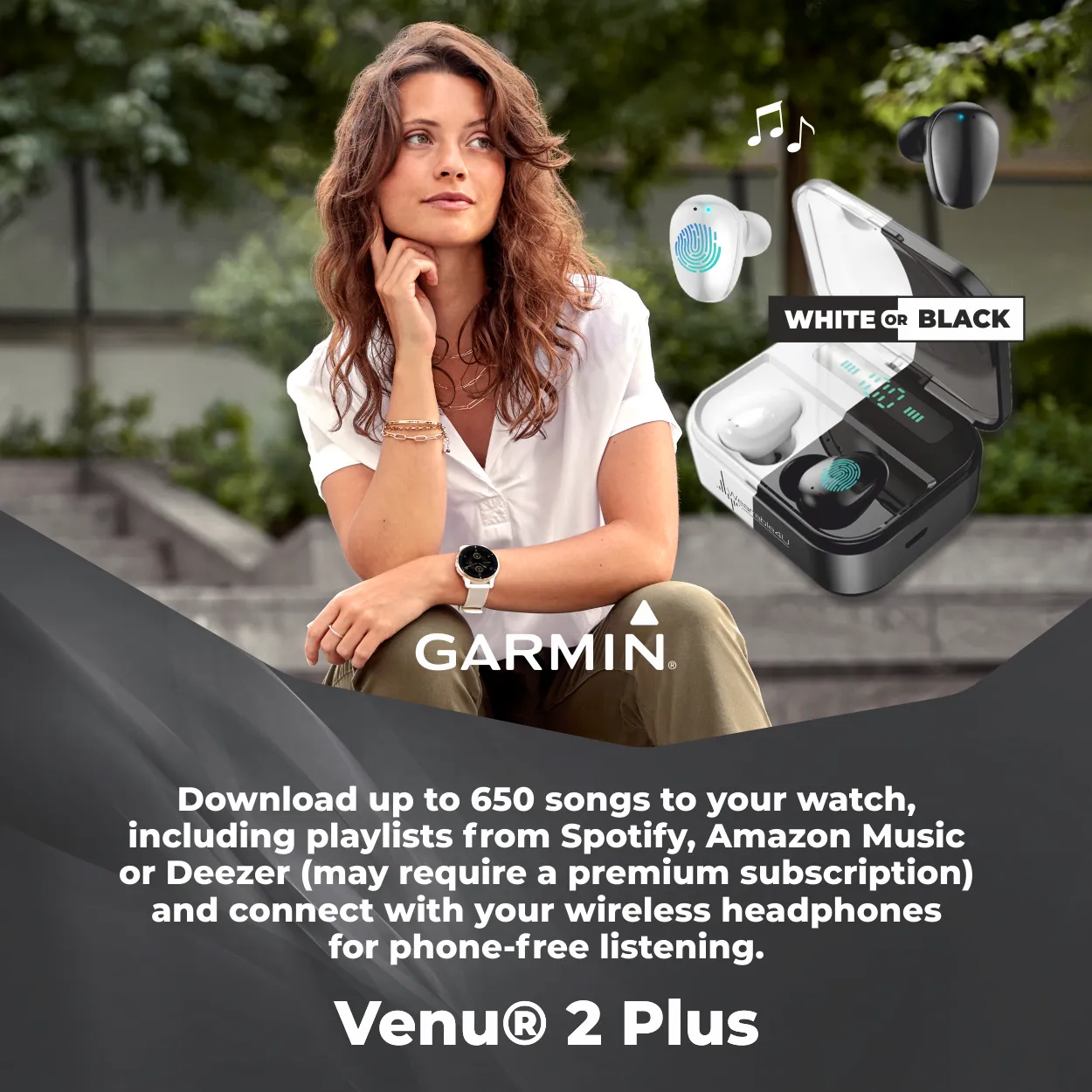 Garmin Venu 2 Plus GPS Multisport Smartwatch with Call and Text, Music, Adv HM FF