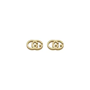 GG RUNNING YELLOW GOLD STUD EARRINGS