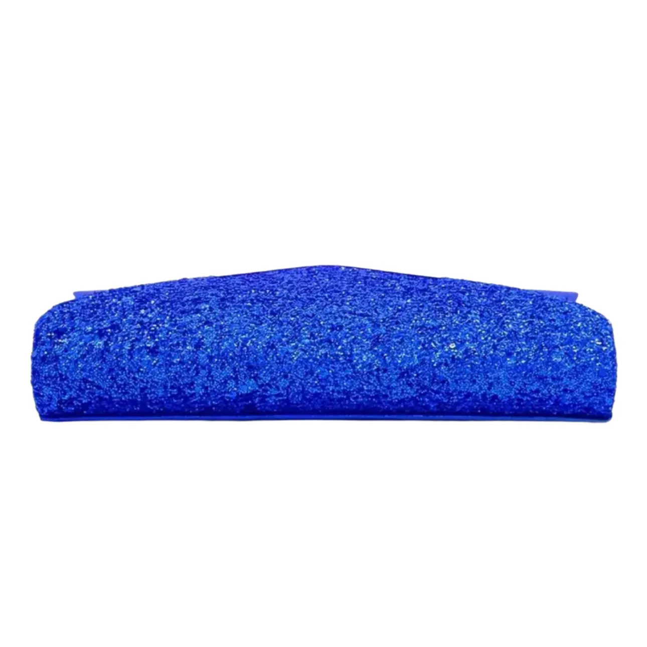 Glittery Metallic Royal Blue Clutch Evening Bag Jewelry Set