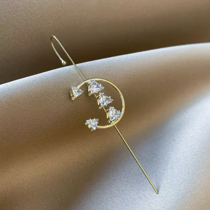 Gold Plated in Line Zircon Korean Earcuff