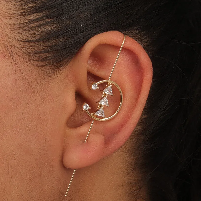 Gold Plated in Line Zircon Korean Earcuff