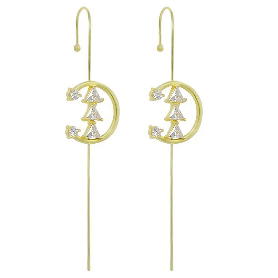 Gold Plated in Line Zircon Korean Earcuff