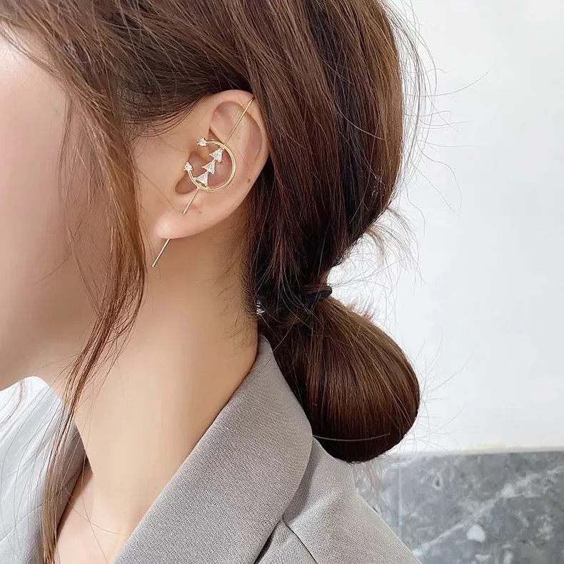 Gold Plated in Line Zircon Korean Earcuff