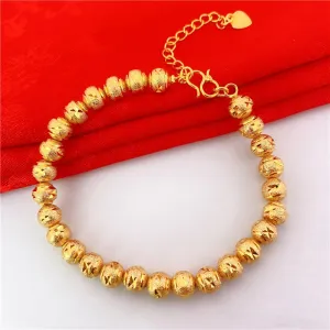 Gold Plated Sand Beads Bracelet
