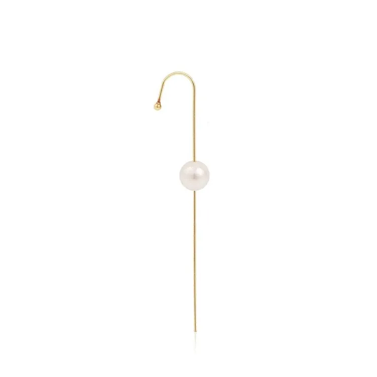 Gold Plated Single Pearl Korean Earcuff