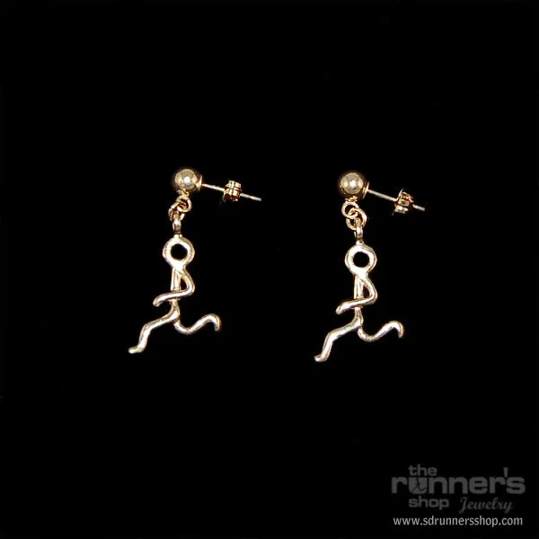 Gold "Hermes" Runner Post Earrings
