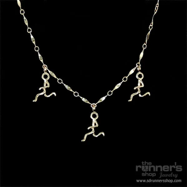 Gold "Hermes" Runner Three Necklace