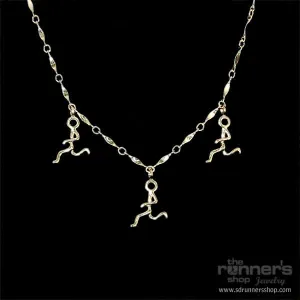 Gold "Hermes" Runner Three Necklace