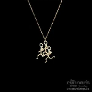 Gold "Hermes" Runner Trio Necklace