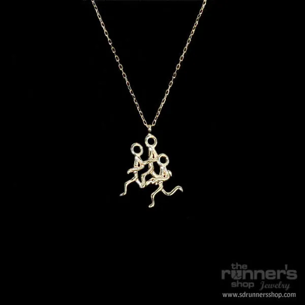 Gold "Hermes" Runner Trio Necklace