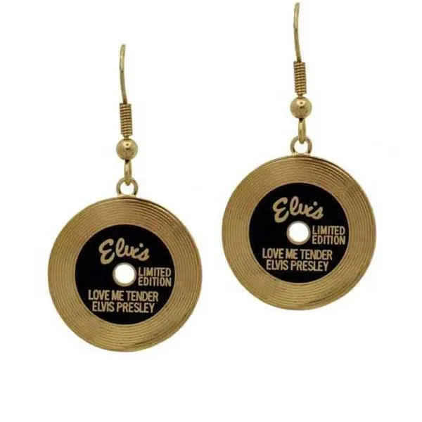 Gold Record Earrings