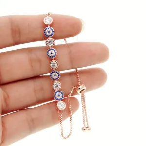 Gold Rose Silver Bracelet