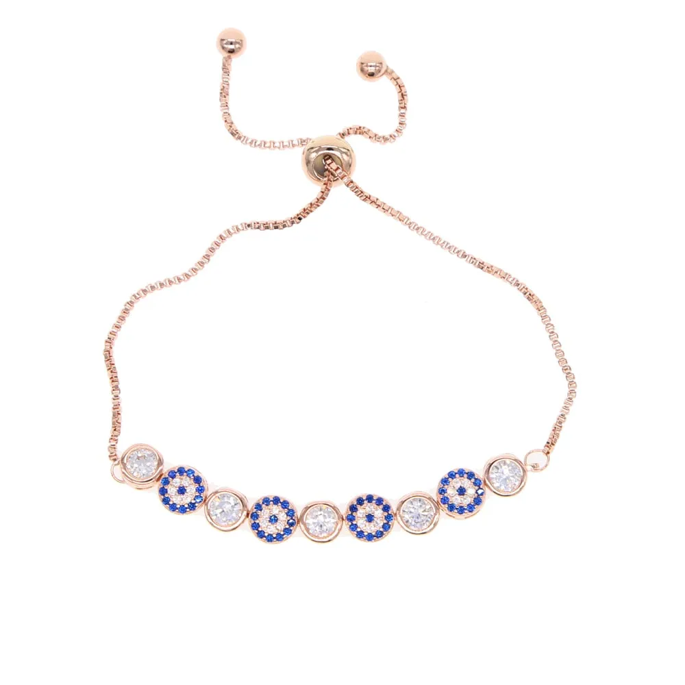 Gold Rose Silver Bracelet