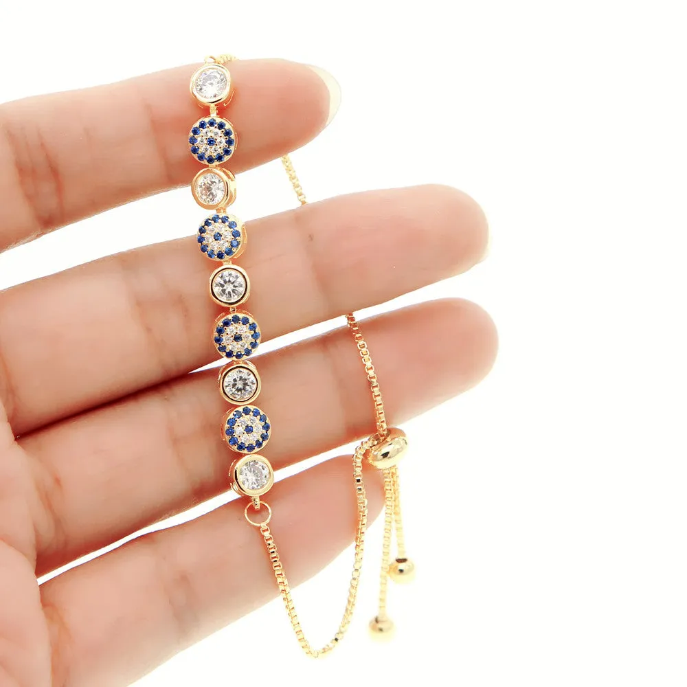 Gold Rose Silver Bracelet