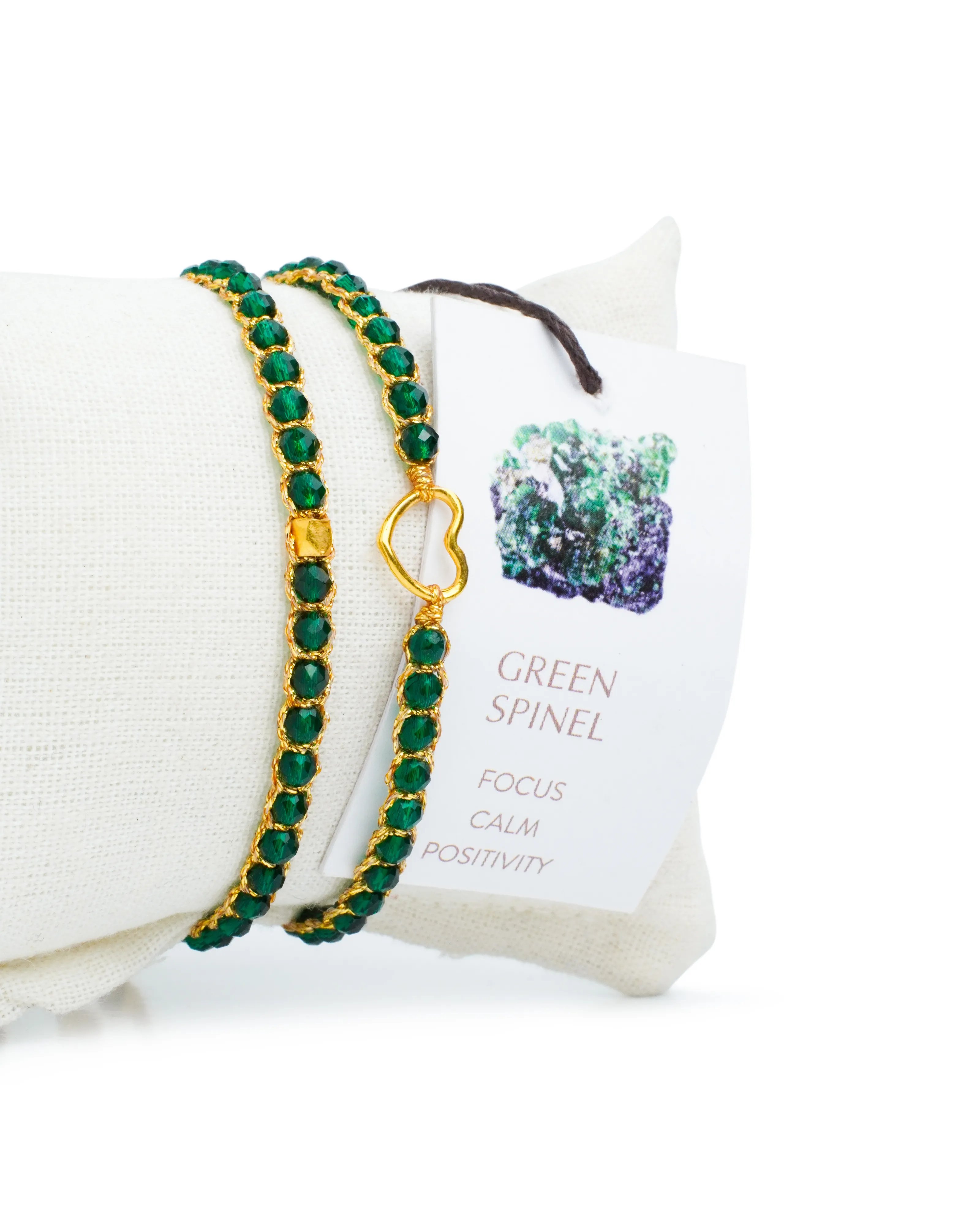 Green Spinel Nugget Kids  Bracelet | Gold