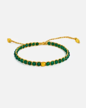 Green Spinel Nugget Kids  Bracelet | Gold