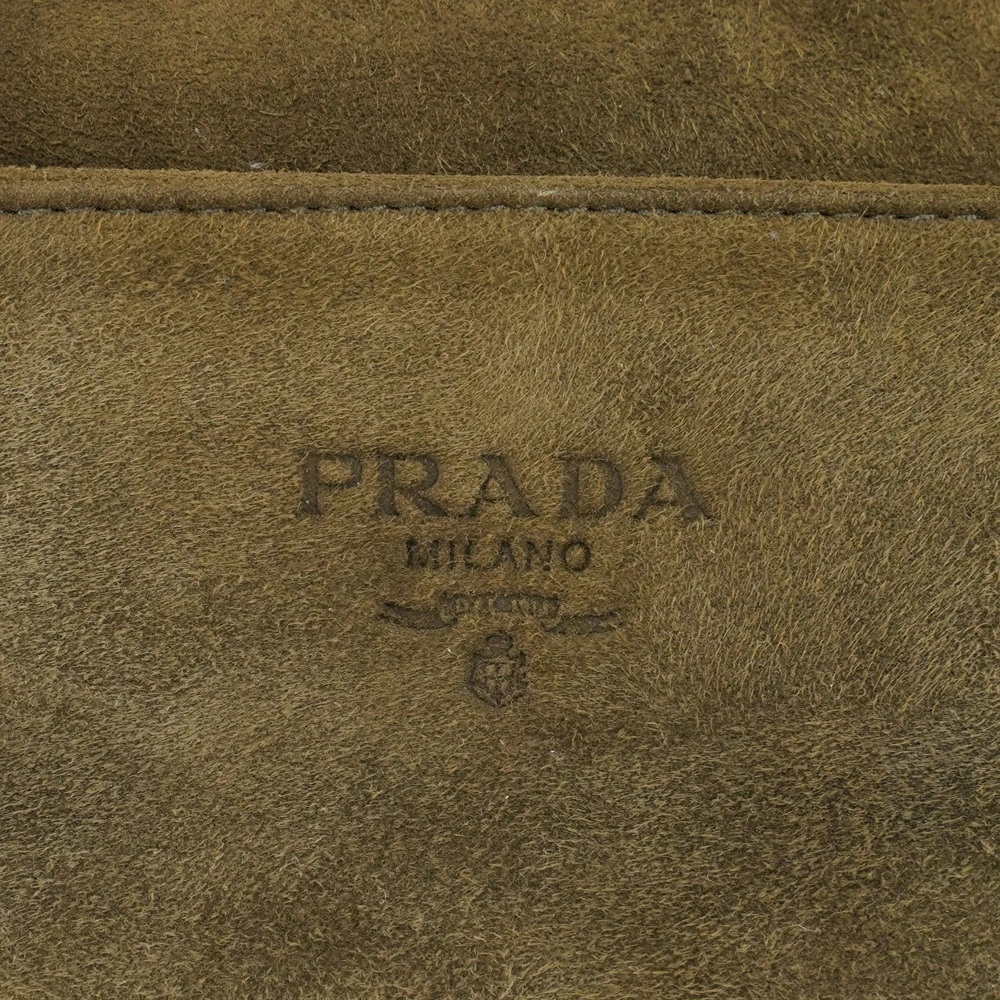Green Suede Wood Handle Bag