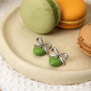 Green Sweetheart Drop Earrings